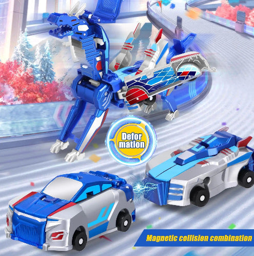 Ultimate Unicorn Car Toy 2 In 1 Creative Car Transforms Into Unicorn Robot Toy Inertial Sliding Racing Car Model Impact Deformed