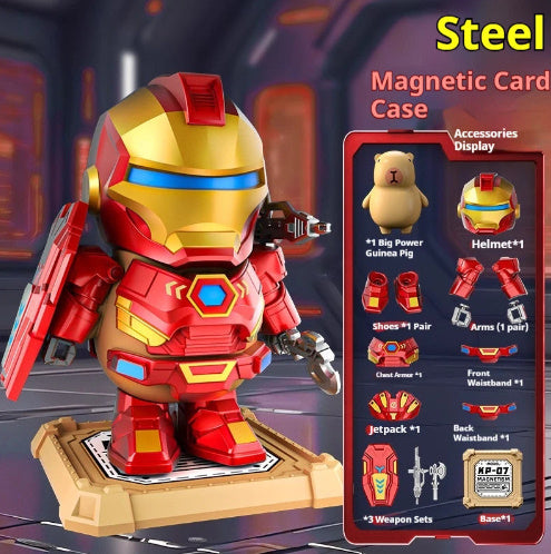 Magnetic Mechanical Capybara Robot Original Cartoon Action Figure Toys Articulated Action Figure Detachable Weapons Toy